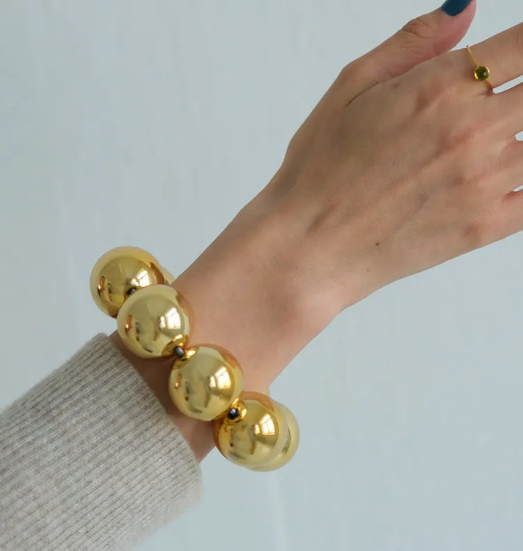 WOS UP Ginny armbånd guld elastik 6 cm