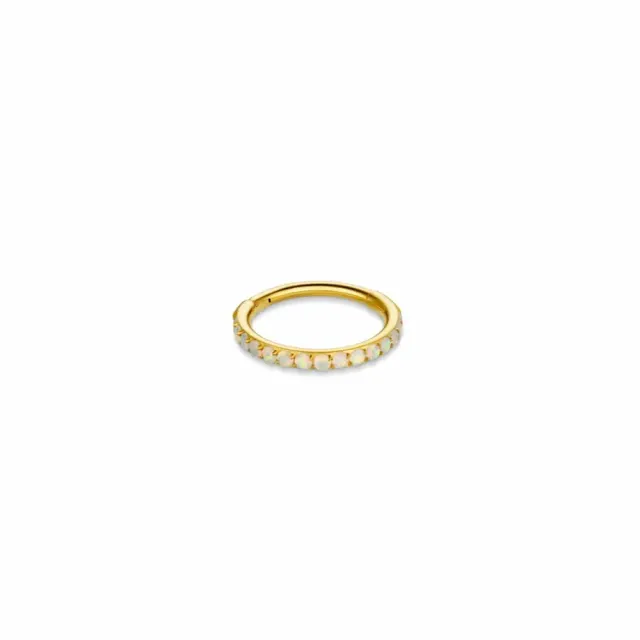 Orelia Fine Opal Clicker hoop øreringe 8mm forgyldt opal