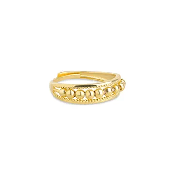TIMI OF SWEDEN Maggie Structure ring stål justerbar