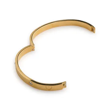TIMI OF SWEDEN Gia Crystal Heart bangle armbånd