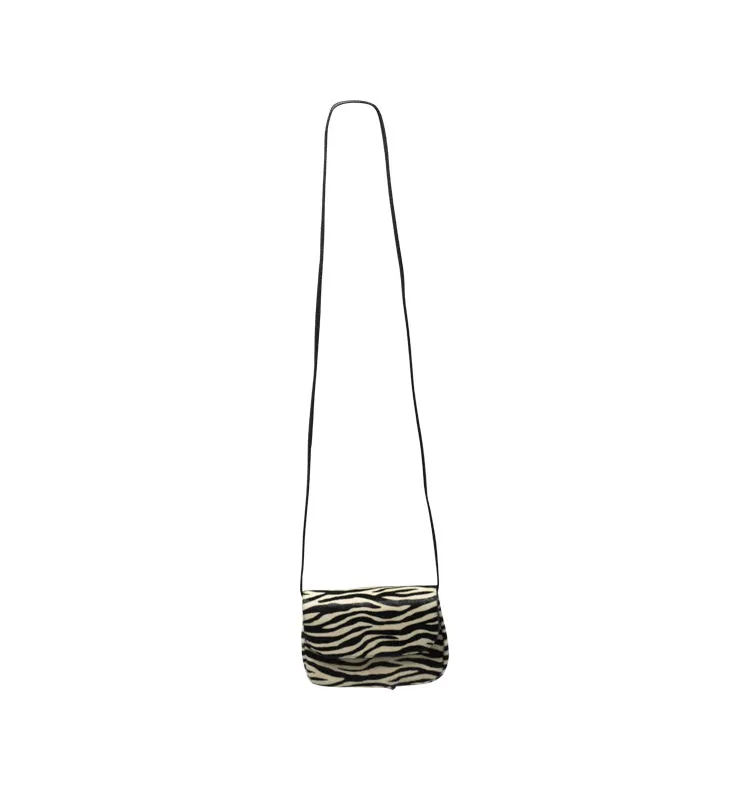 Wos Marianne håndtaske zebra 18 cm kohud