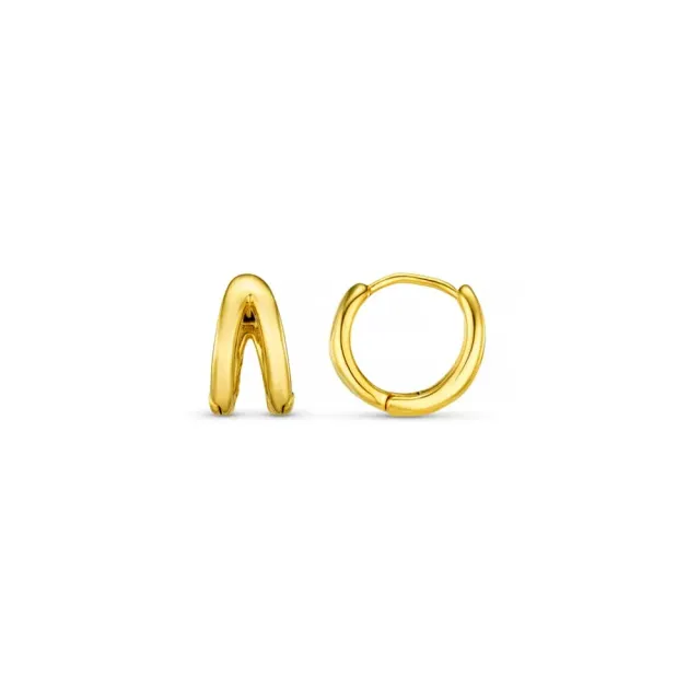 Orelia Polished Illusion Huggie Hoop øreringe guld