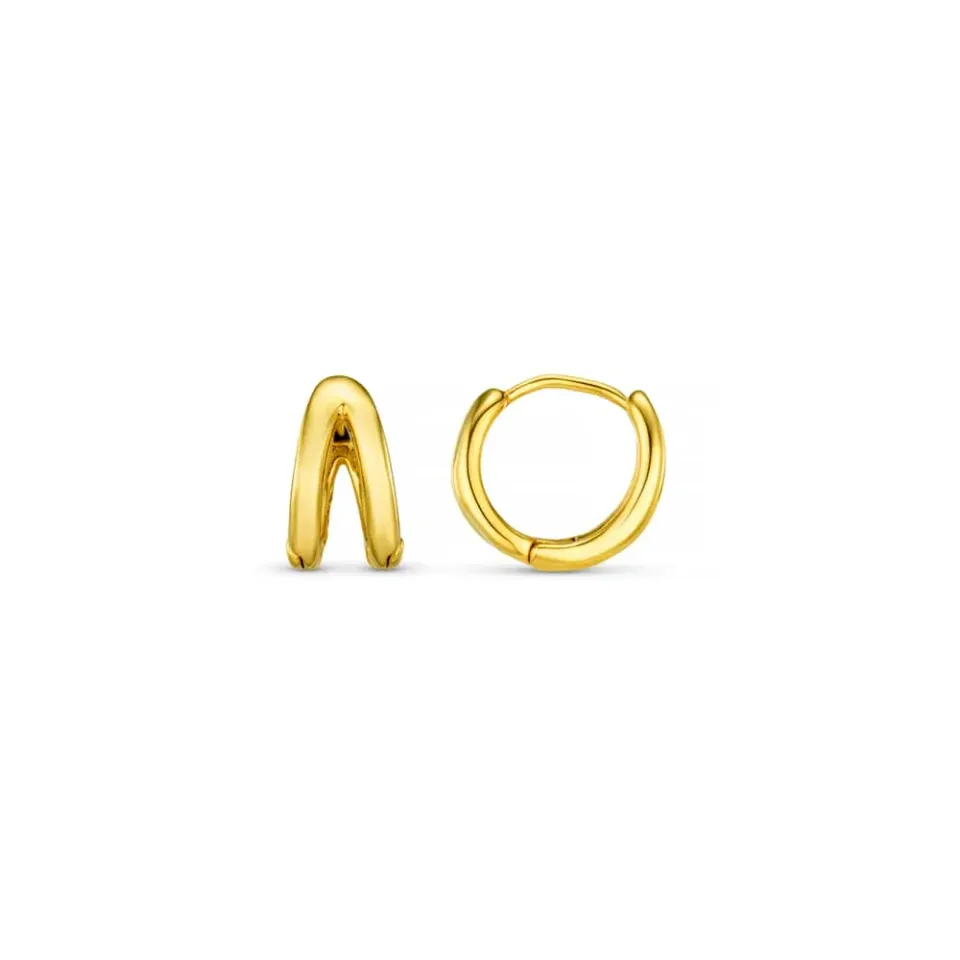 Orelia Polished Illusion Huggie Hoop øreringe guld