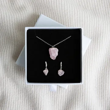 TIMI OF SWEDEN Semi Precious Stone smykkesæt sølv
