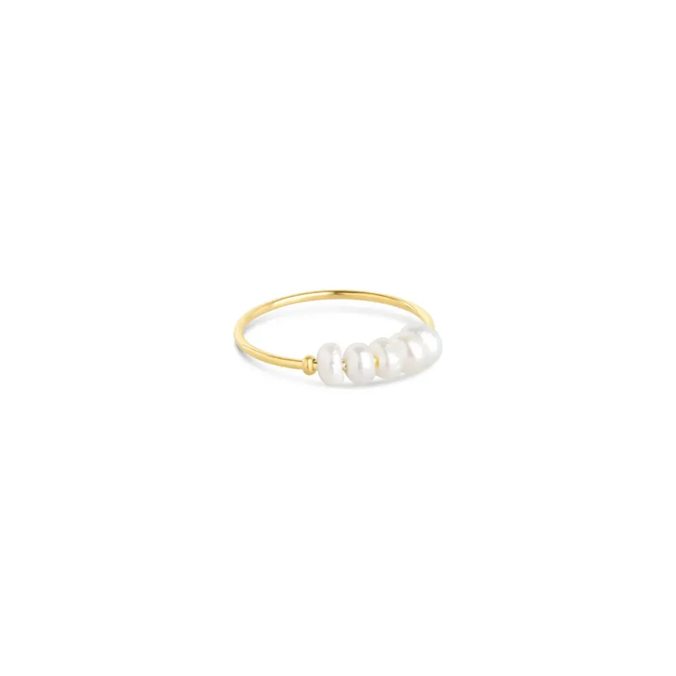 TIMI OF SWEDEN Loanna Delicate Pearl ring perler rustfrit stål