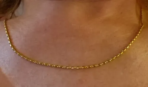 TIMI OF SWEDEN Braven halskæde kuglekæde guld 40+5 cm