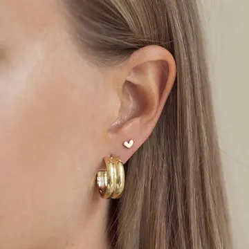Timi of Sweden Petite Heart stud øreringe forgyldt par
