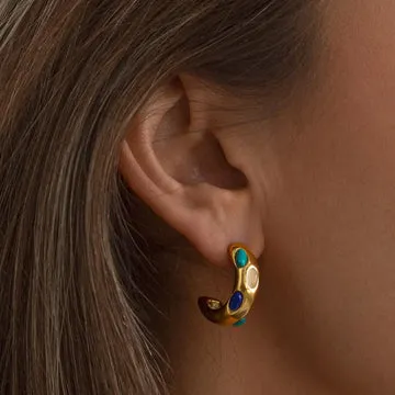 Timi of Sweden Elena hoop øreringe guld 22 mm vandtætte