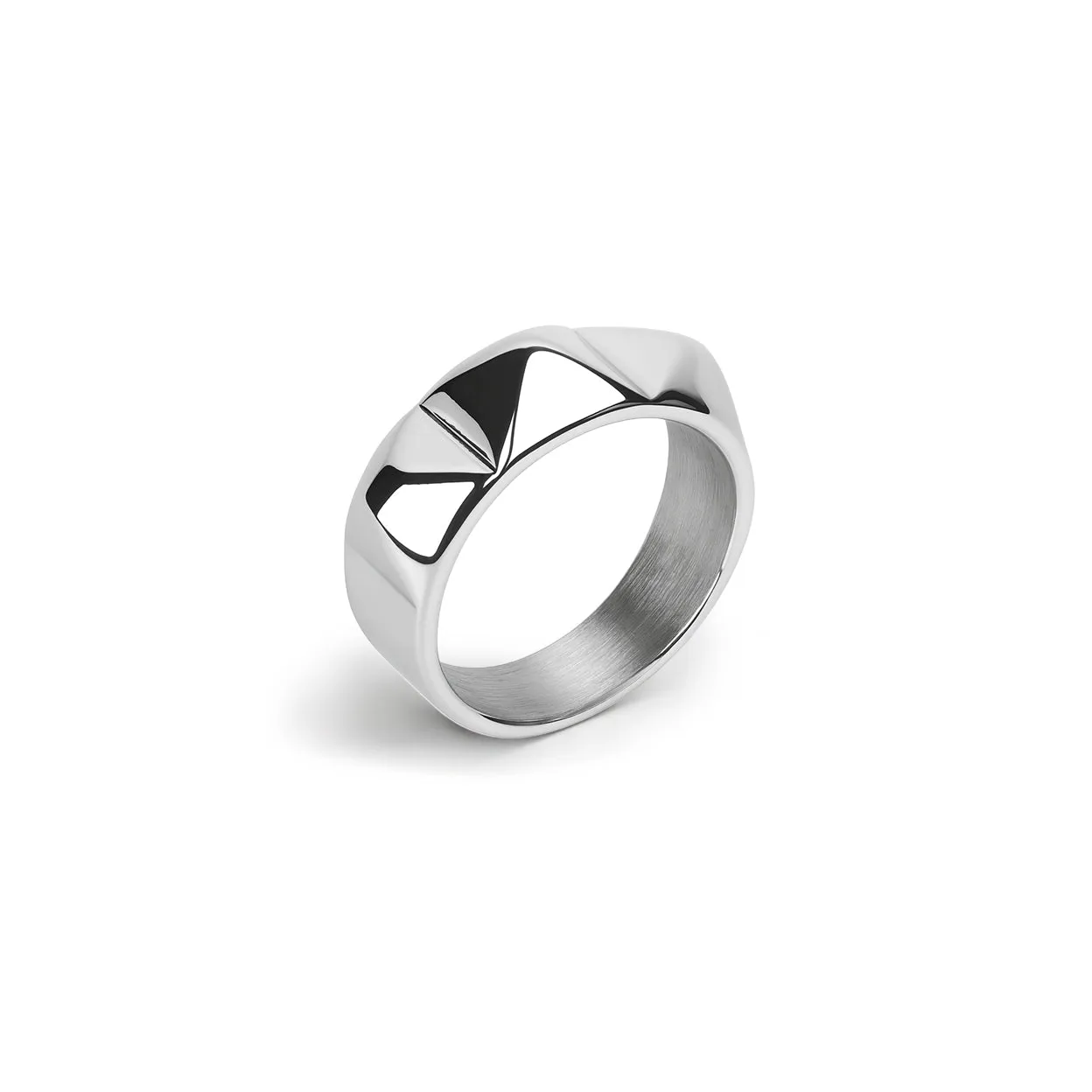 TIMI OF SWEDEN Ru spike ring rustfrit stål sølv 17,5