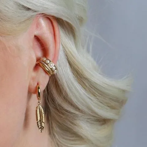 Orelia Fine Pavé ear cuff forgyldt guld