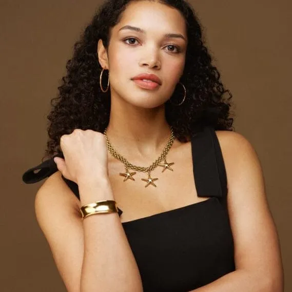 Orelia LUXE Polished Molten bangle forgyldt guld