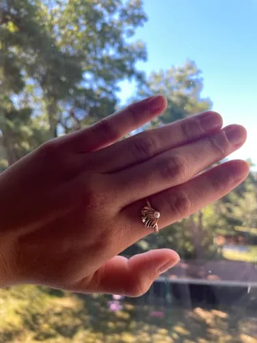 TIMI OF SWEDEN Aria ring forgyldt guld med perle