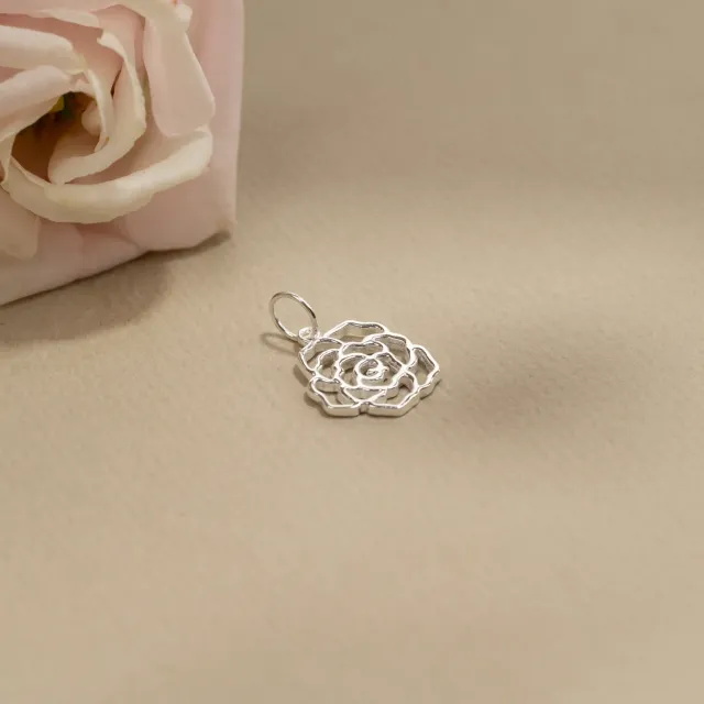 Sisi Copenhagen Rosa vedhæng sølv 925 rose 12 mm