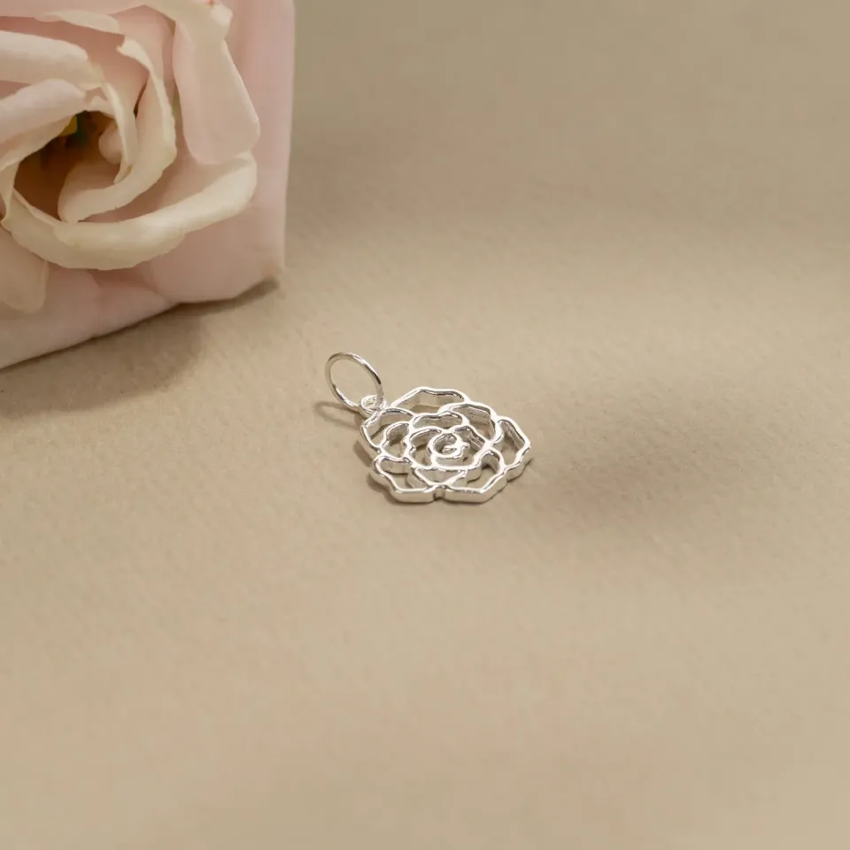 Sisi Copenhagen Rosa vedhæng sølv 925 rose 12 mm