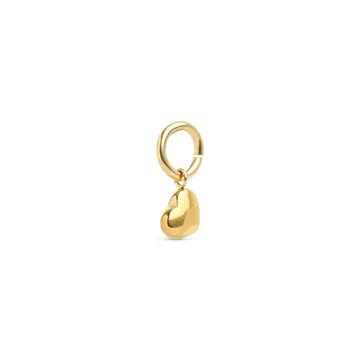 TIMI OF SWEDEN Suki heart charm rustfrit stål 9 mm