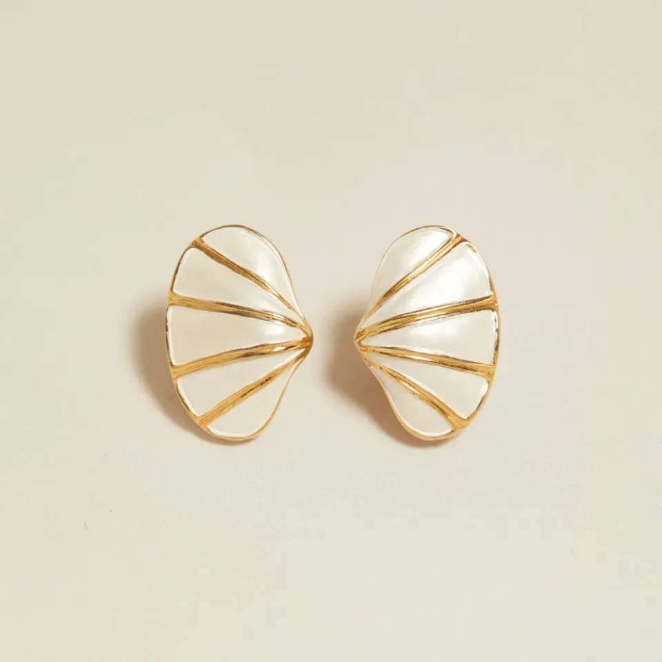 Orelia Vintage Pearl Shell clip-on øreringe perlemor