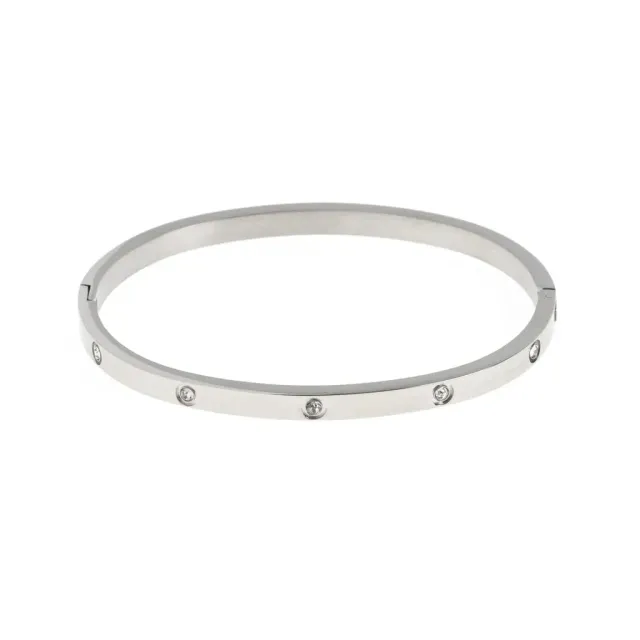 TIMI OF SWEDEN Fay crystal armbånd rustfrit stål guld 15 cm
