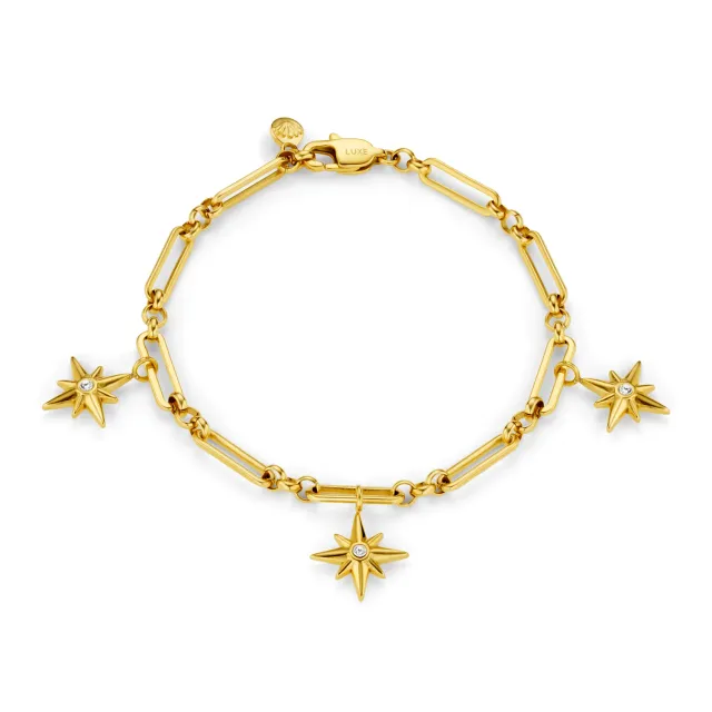 Orelia LUXE Crystal Starburst charm-armbånd vandtæt