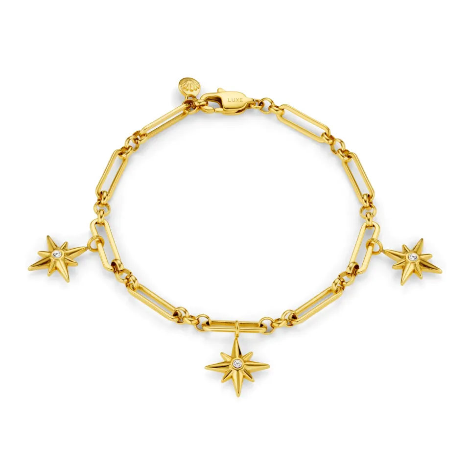 Orelia LUXE Crystal Starburst charm-armbånd vandtæt