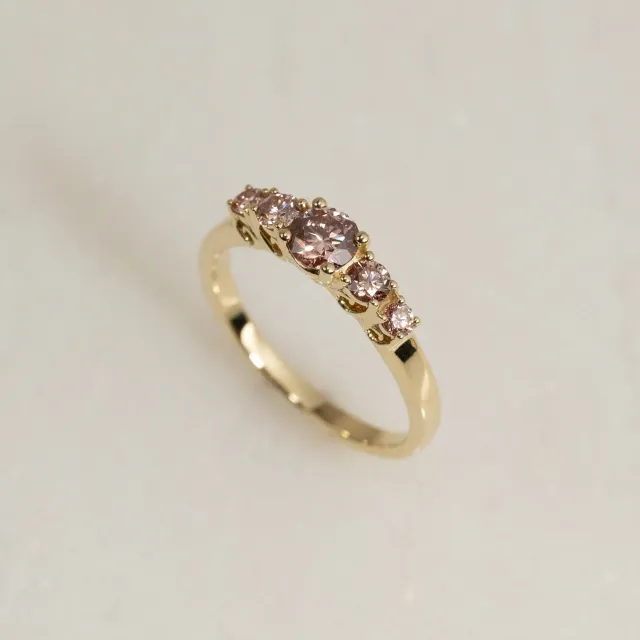 Sisi Copenhagen Trellis champagne diamantring 0,7 ct 14 kt