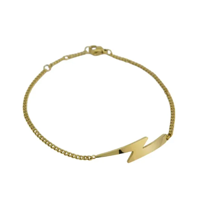Wos Flashy armbånd forgyldt guld lyn 19 cm