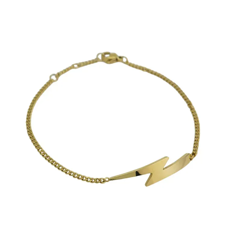 Wos Flashy armbånd forgyldt guld lyn 19 cm