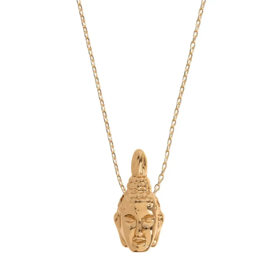 TIMI OF SWEDEN Buddha halskæde vedhæng sølv 42+7 cm
