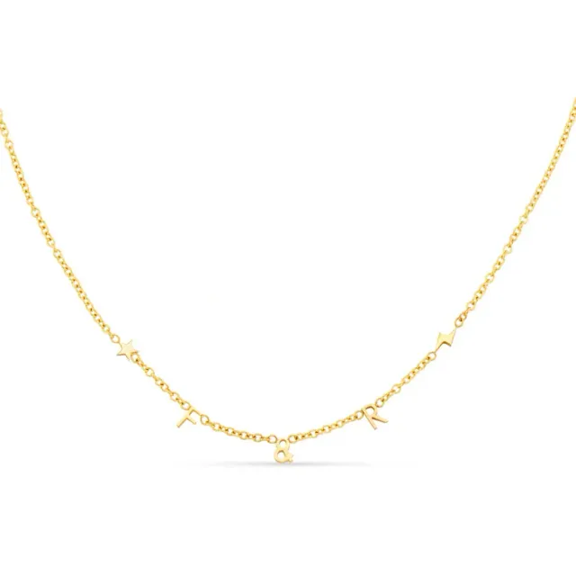 Orelia Personalised Initial & Cosmic Charm halskæde guld