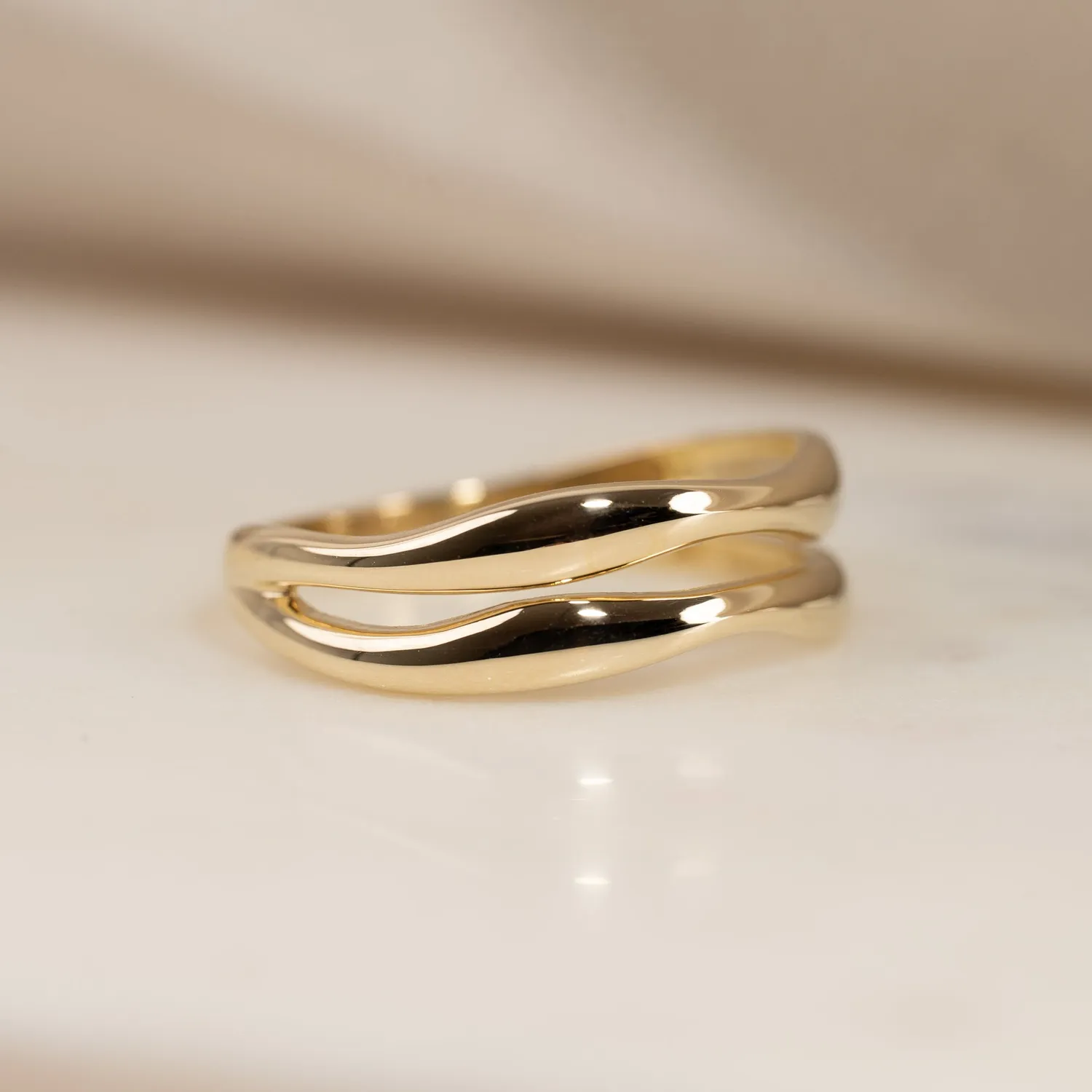 Sisi Copenhagen Agnes ring 9 kt guld 6 mm solid