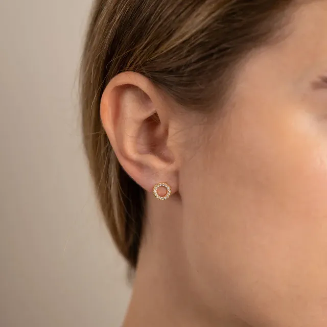Sisi Copenhagen Roberta øreringe forgyldt zirkonia 8mm