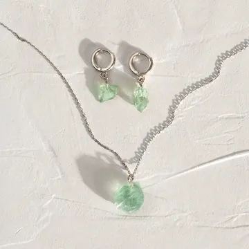 TIMI OF SWEDEN Semi Precious Stone smykkesæt sølv