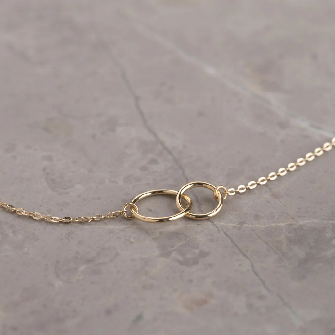 Sisi Copenhagen Una halskæde 9 kt guld 46 cm ringe