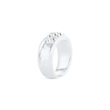TIMI OF SWEDEN Iben statement ring stål guld justerbar
