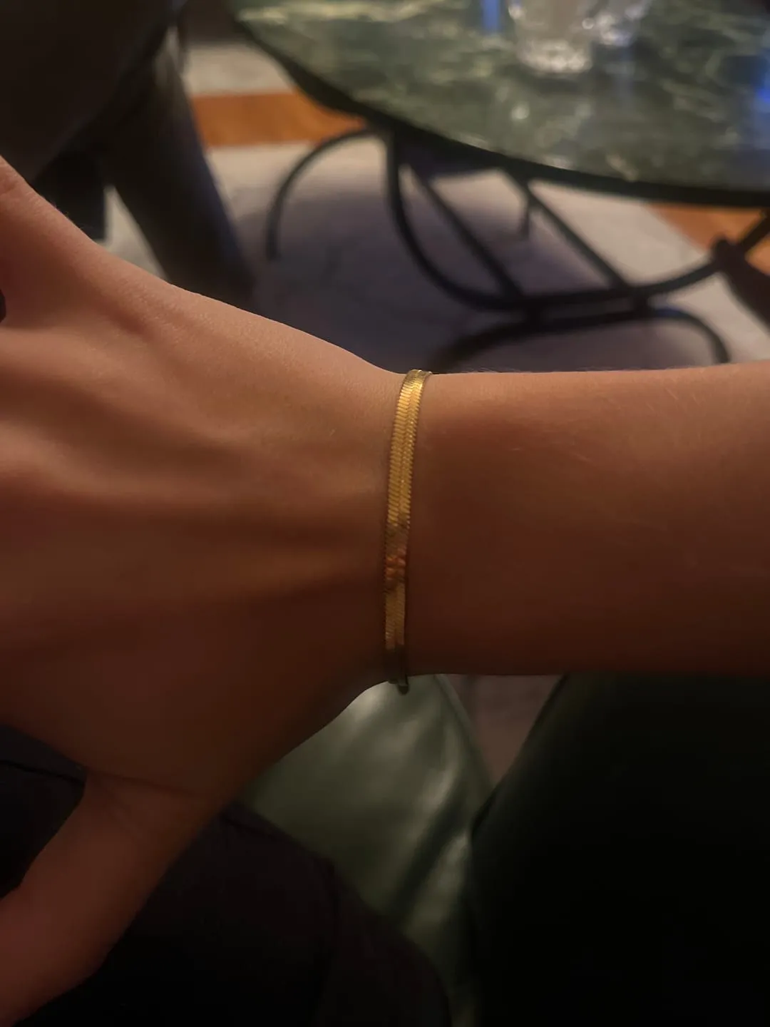 TIMI OF SWEDEN Ivy Snake Chain armbånd rustfrit stål guld