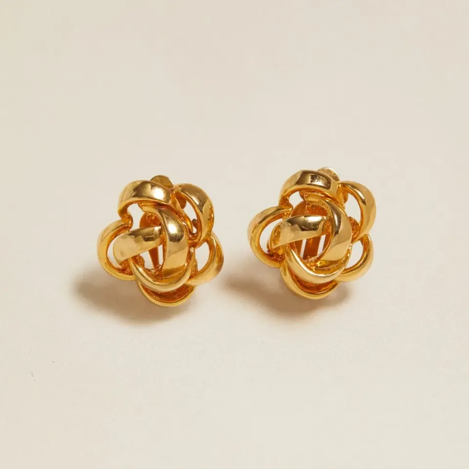 Orelia Vintage Gold Ribbon øreringe clip-on guld