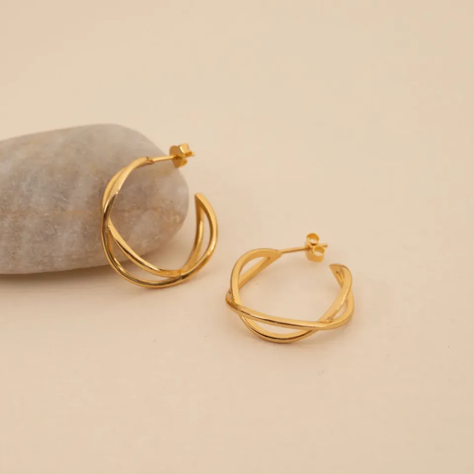 Sisi Copenhagen Mia creoler forgyldt 25 mm par guld
