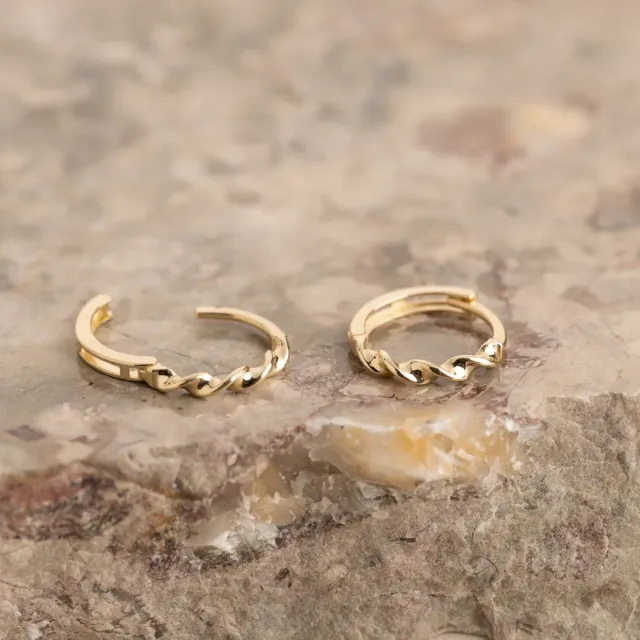 Sisi Copenhagen Adelie creoler massivt 9 kt guld 12 mm