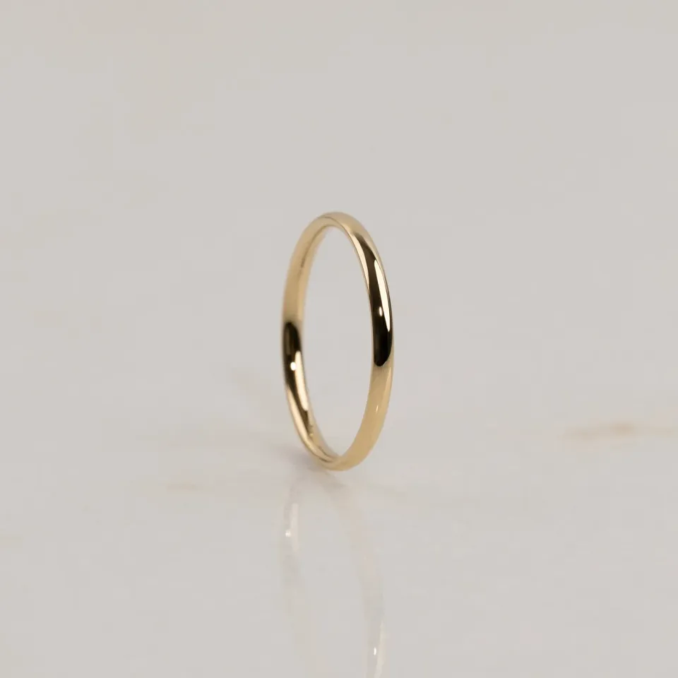Sisi Copenhagen Oval Court vielsesring guld 2 mm