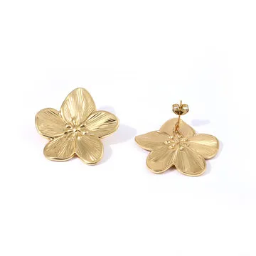 TIMI OF SWEDEN Maebry Statement Flower stud u00f8reringe guld