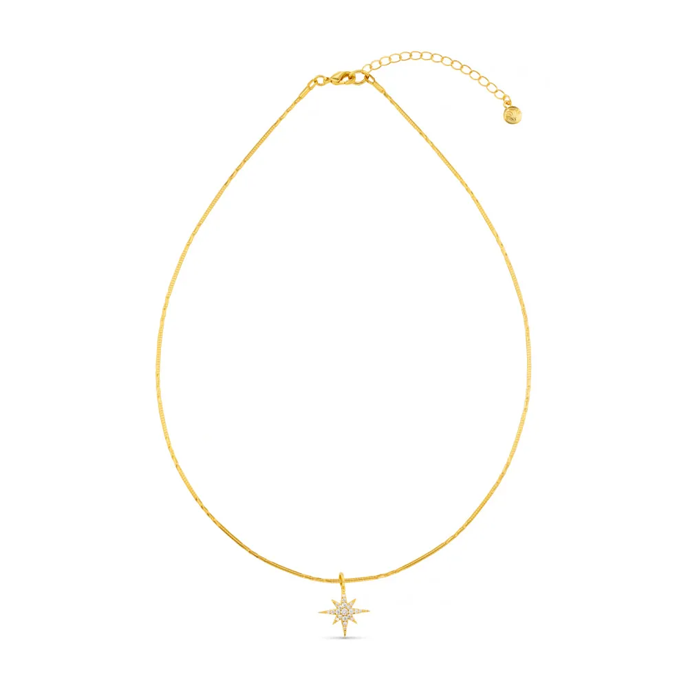 Orelia Pavé Starburst choker halskæde guld
