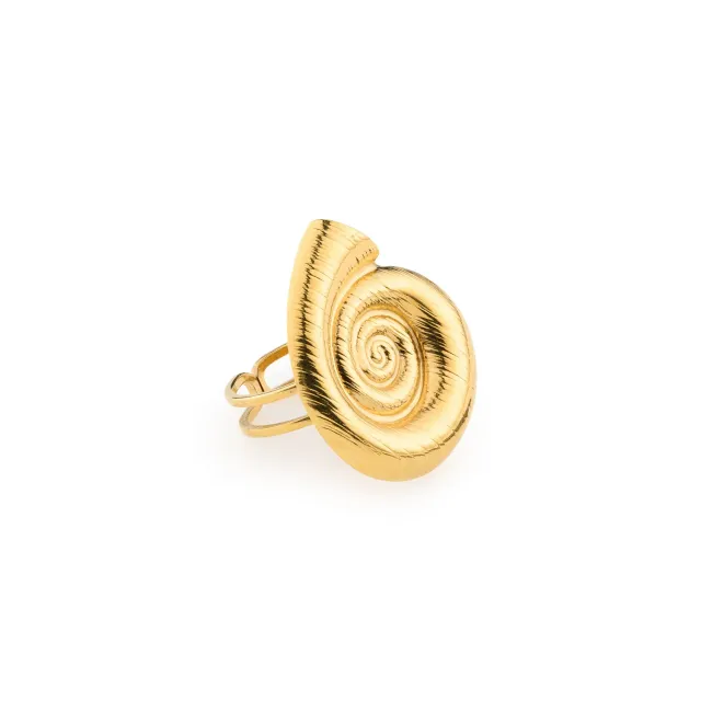 TIMI OF SWEDEN Ebba Seashell justerbar ring guld