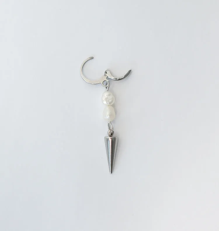 Wos Nacarina Duo single ørering sølv perle