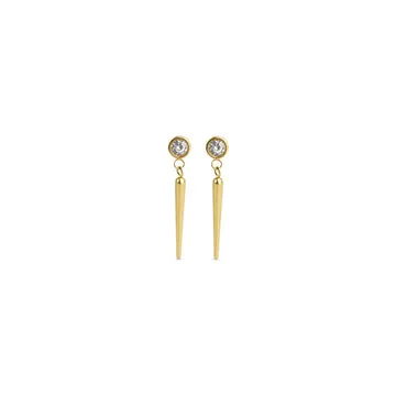 TIMI OF SWEDEN Bim Crystal Spike øreringe guld 22 mm