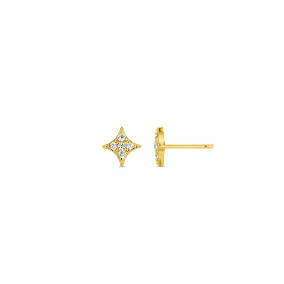 Orelia Cosmic Crystal Stud øreringe guld stjerne
