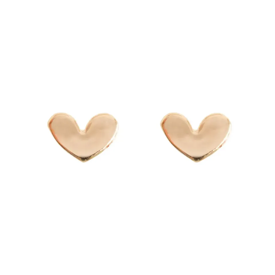 TIMI OF SWEDEN Petite Heart stud øreringe guld 5,2 mm
