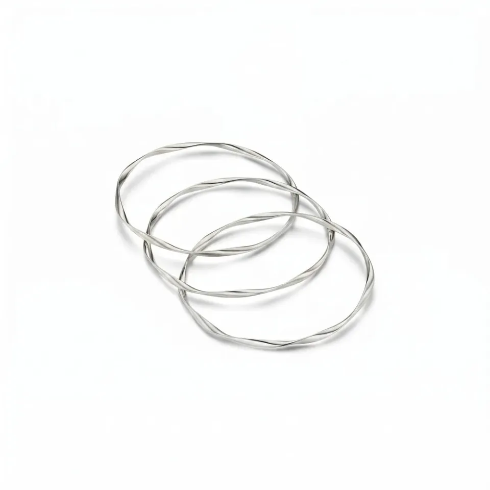 Orelia Ribbon Interlocking armring sølv sæt