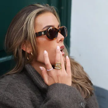 TIMI OF SWEDEN Agneta Tassel ring rustfrit stål justerbar