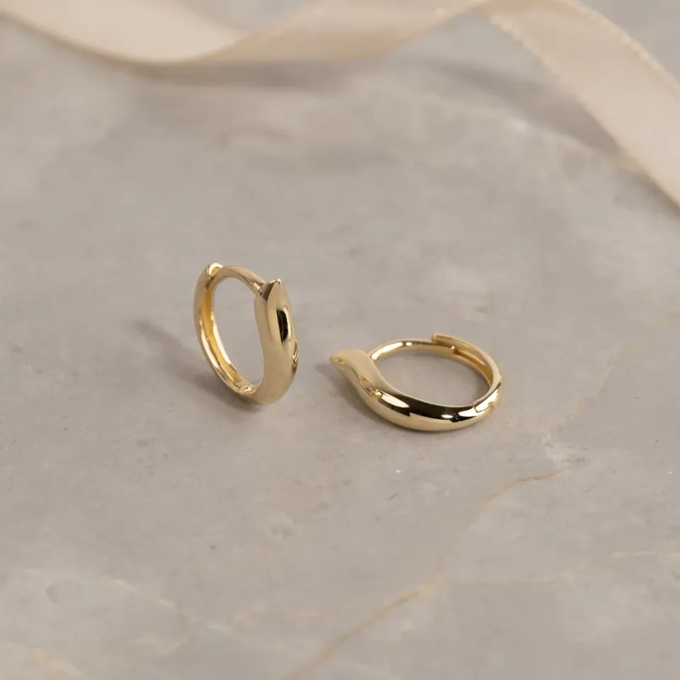 Sisi Copenhagen Harper creoler 12,5mm massiv 9kt guld