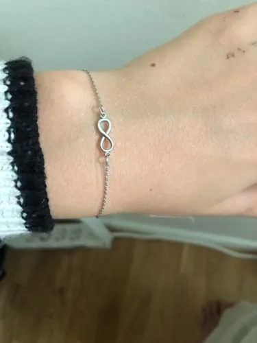 TIMI OF SWEDEN Infinity armbånd sølv tegn