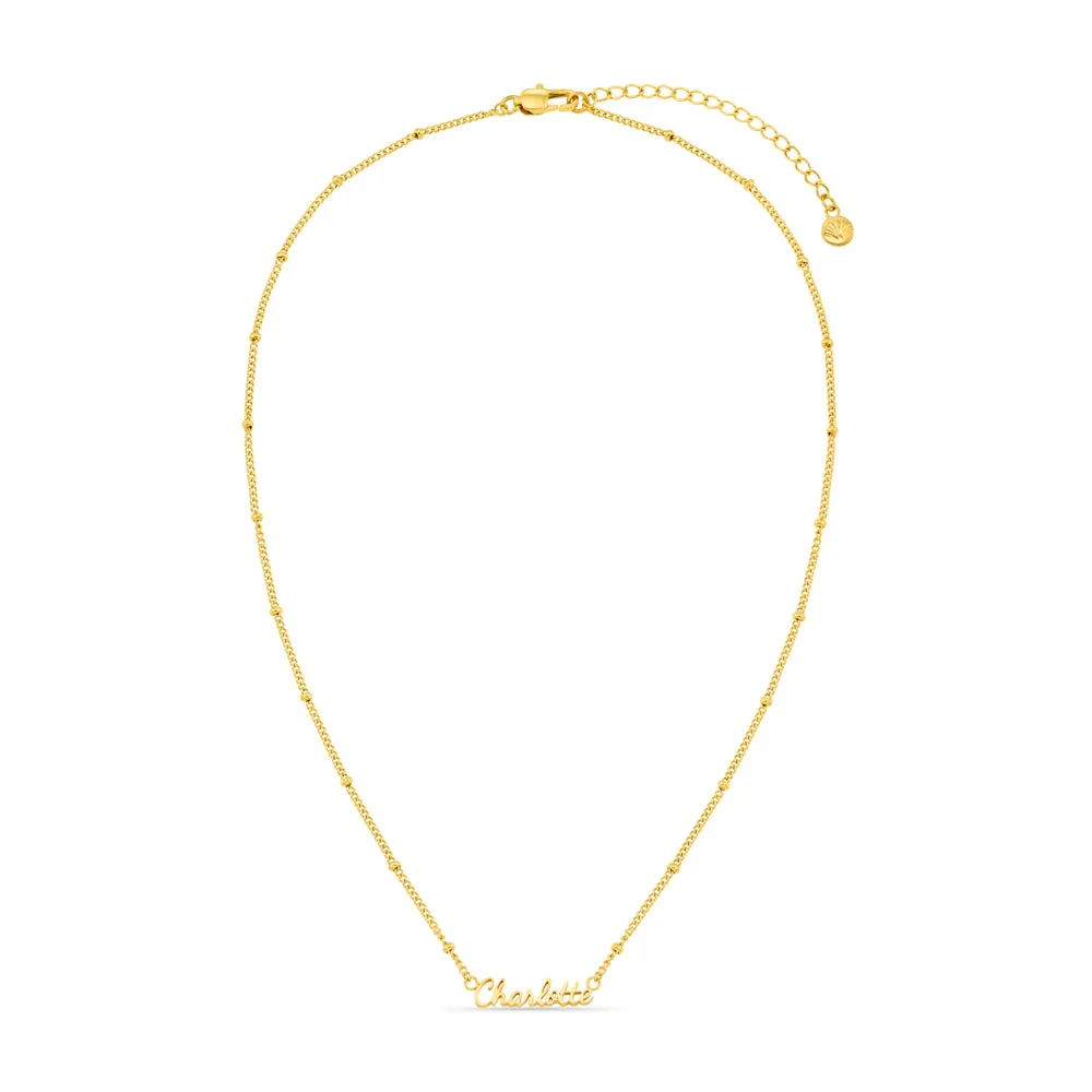 Orelia LUXE Personalised Name halskæde guld personlig